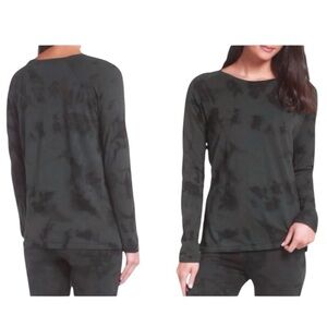 $109 Ragdoll Tee Shirt Tie Dye Long Sleeve Top Medium 6 Cotton Embroidered X's